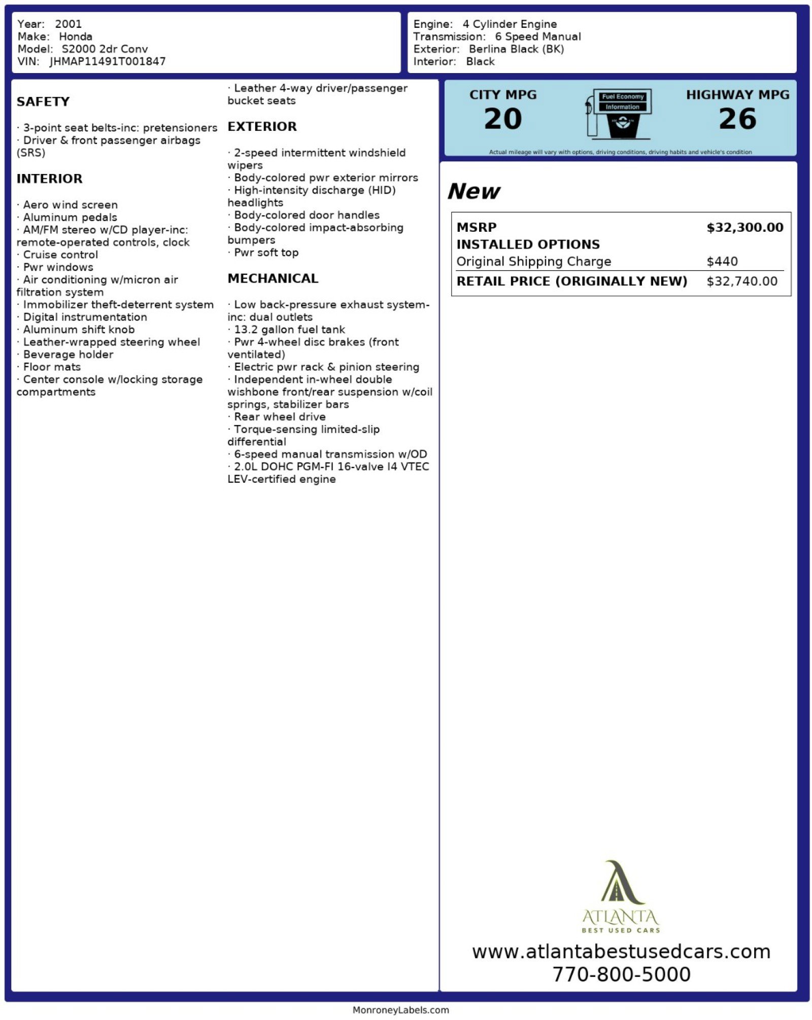 Used 2001 Honda S2000 image 37