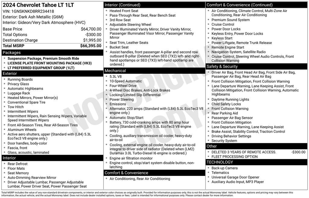 Used 2024 Chevrolet Tahoe LT image 2