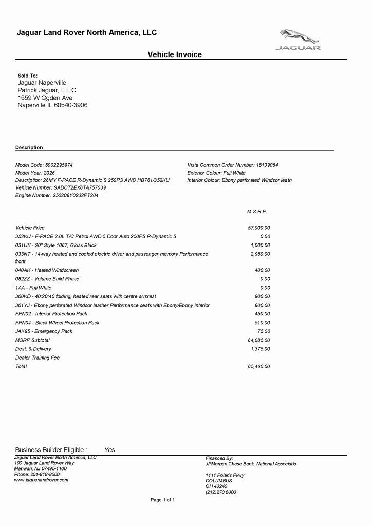 Used 2026 Jaguar F-PACE R-Dynamic S image 3