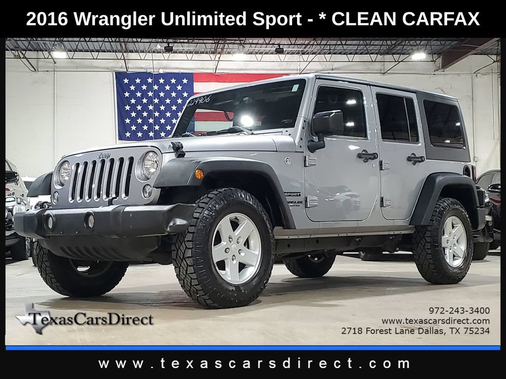 Used 2016 Jeep Wrangler Unlimited Sport w/ Quick Order Package 24S