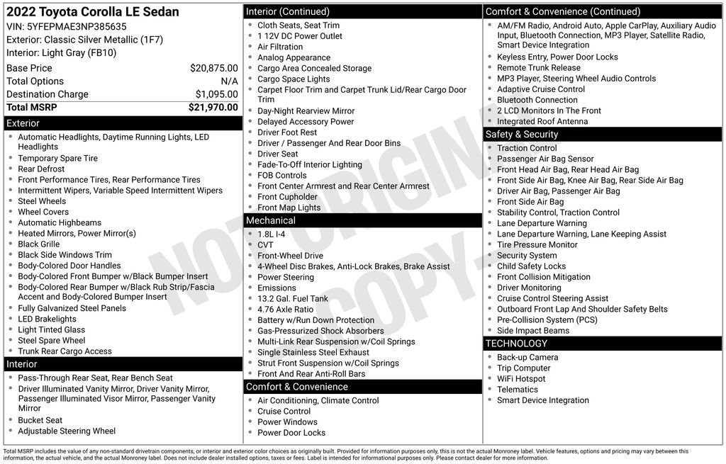 Used 2022 Toyota Corolla LE image 29