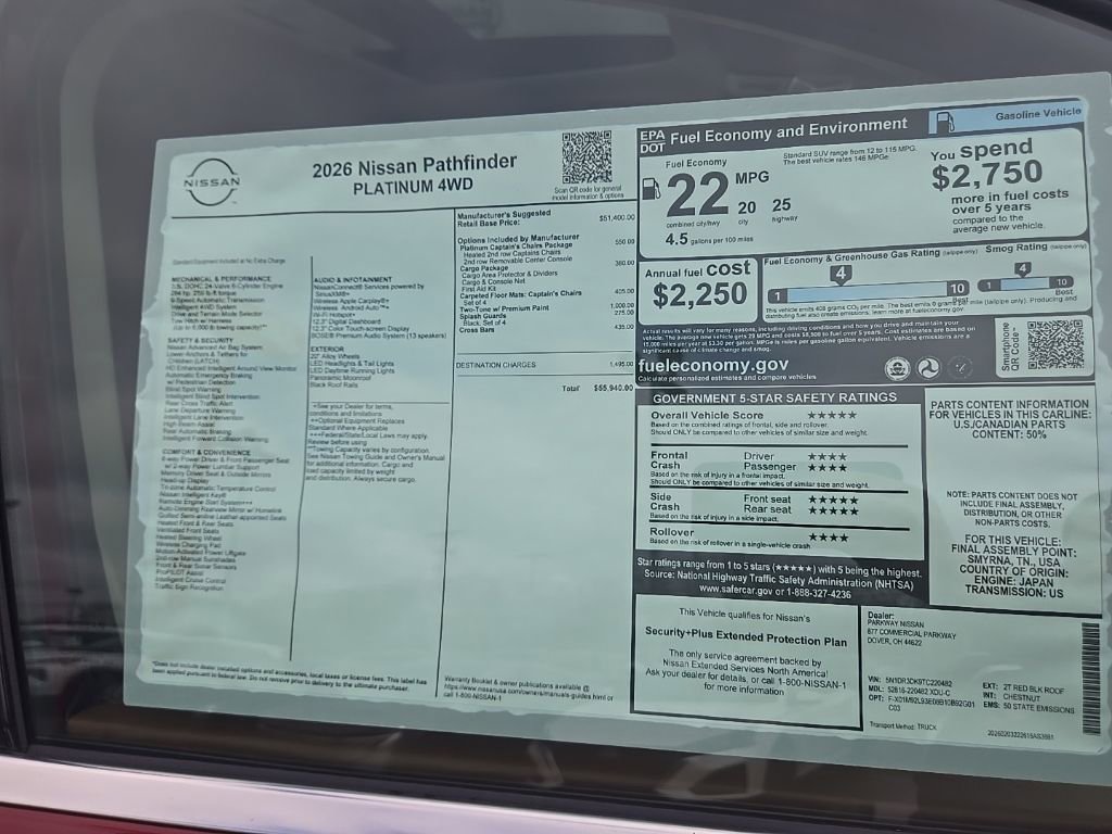 New 2026 Nissan Pathfinder Platinum image 47