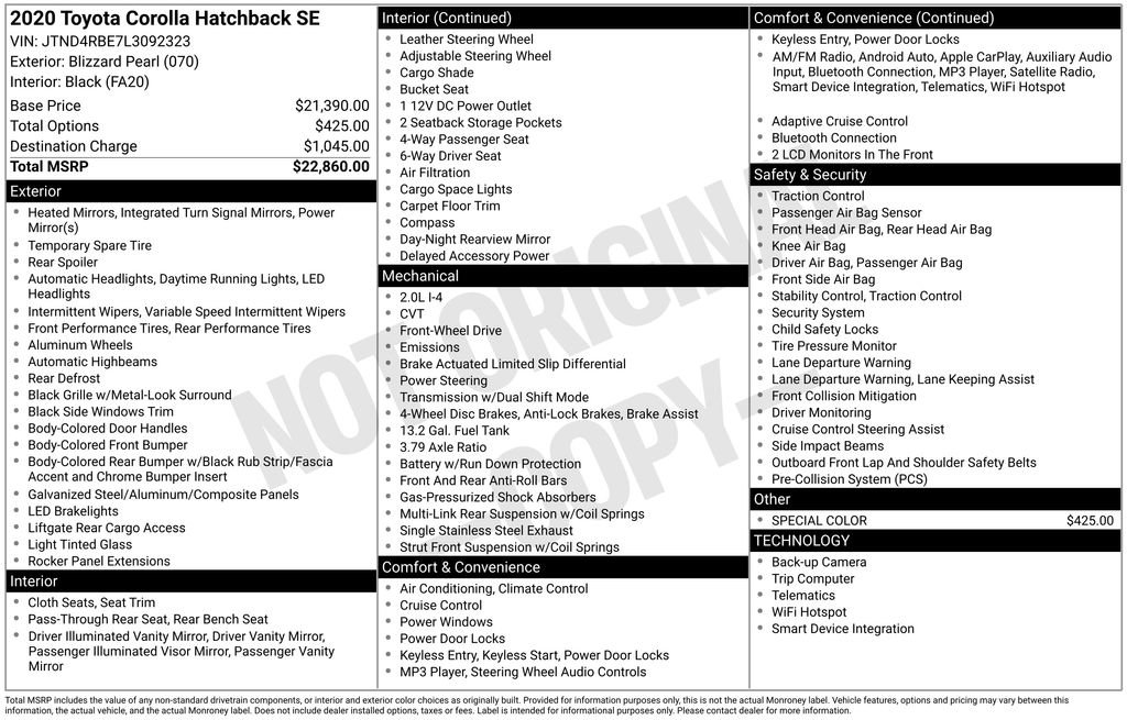 Used 2020 Toyota Corolla SE FWD image 26