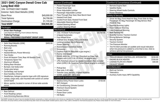 Used 2021 GMC Canyon Denali AWD/4WD image 25