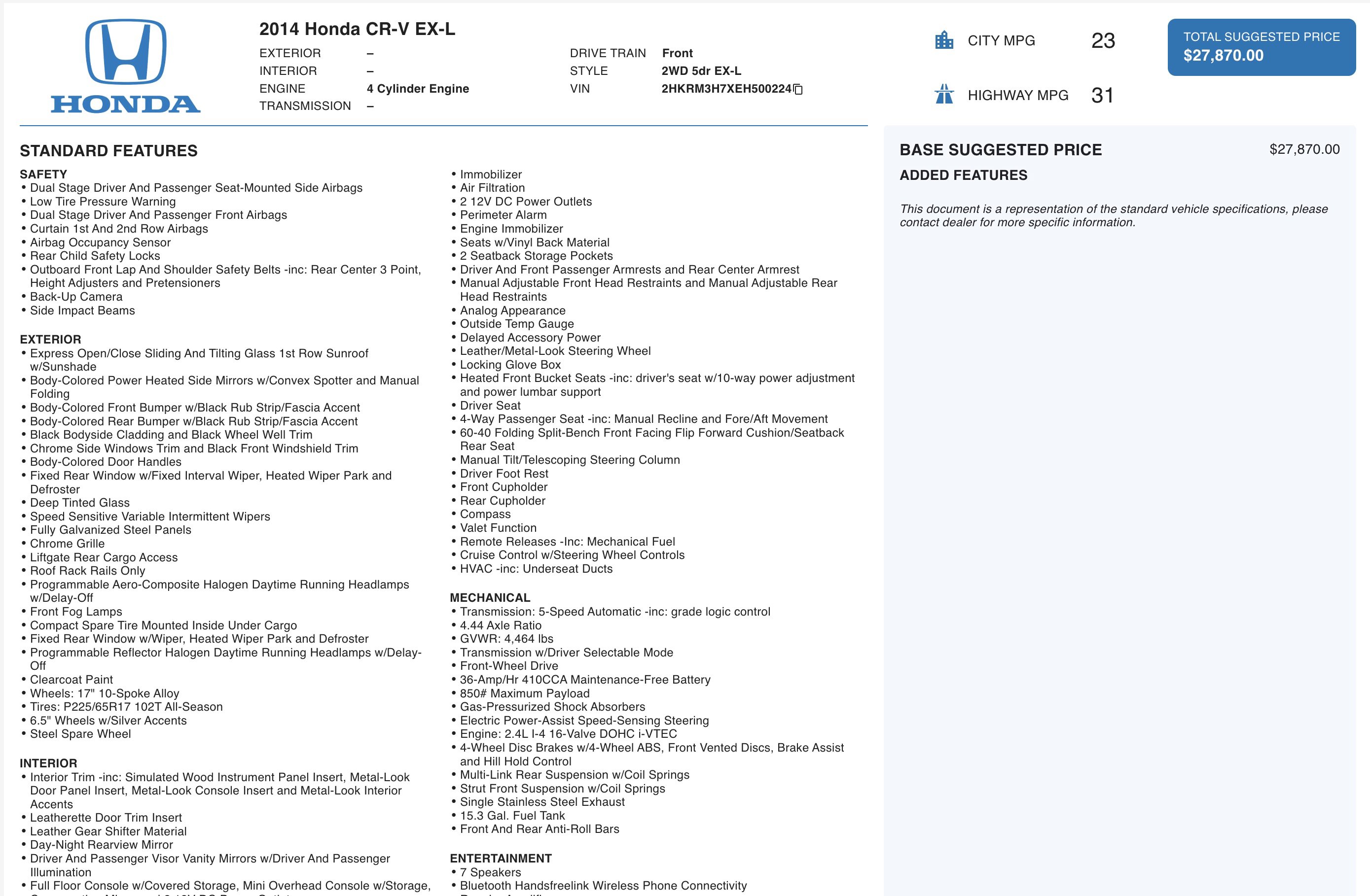 Used 2014 Honda CR-V EX-L image 5