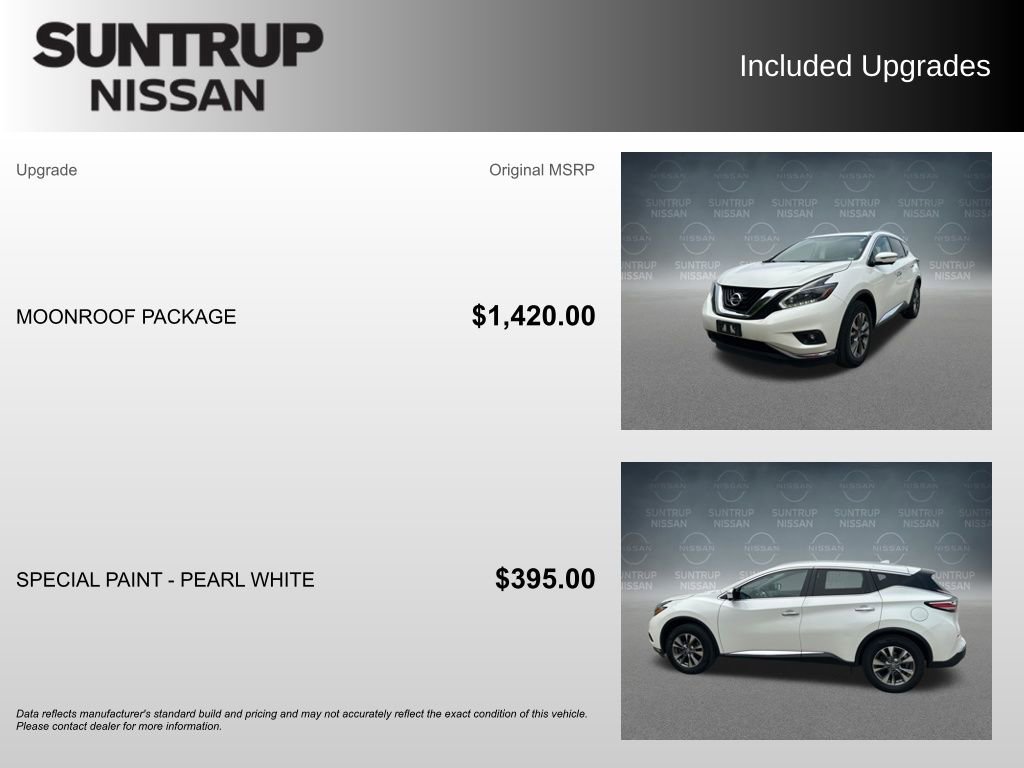 Used 2018 Nissan Murano SL w/ Moonroof Package AWD/4WD image 2