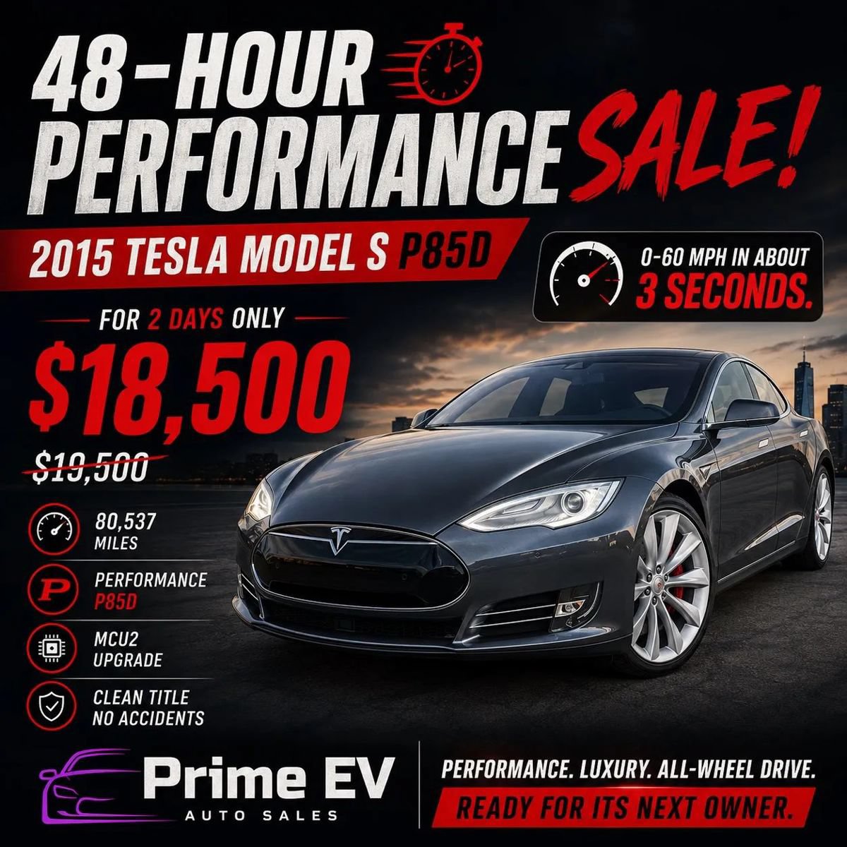 Used 2015 Tesla Model S P85D