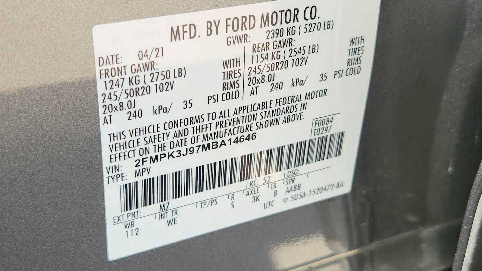 Used 2021 Ford Edge ST-Line FWD image 30