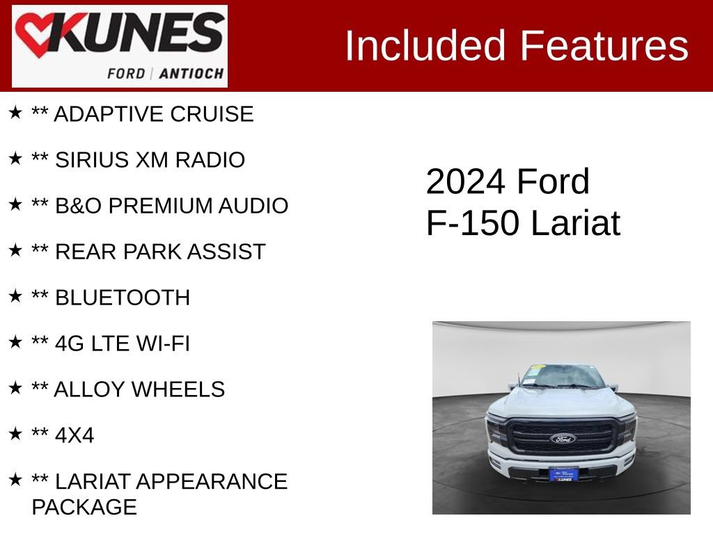 Certified 2024 Ford F150 Lariat AWD/4WD image 4