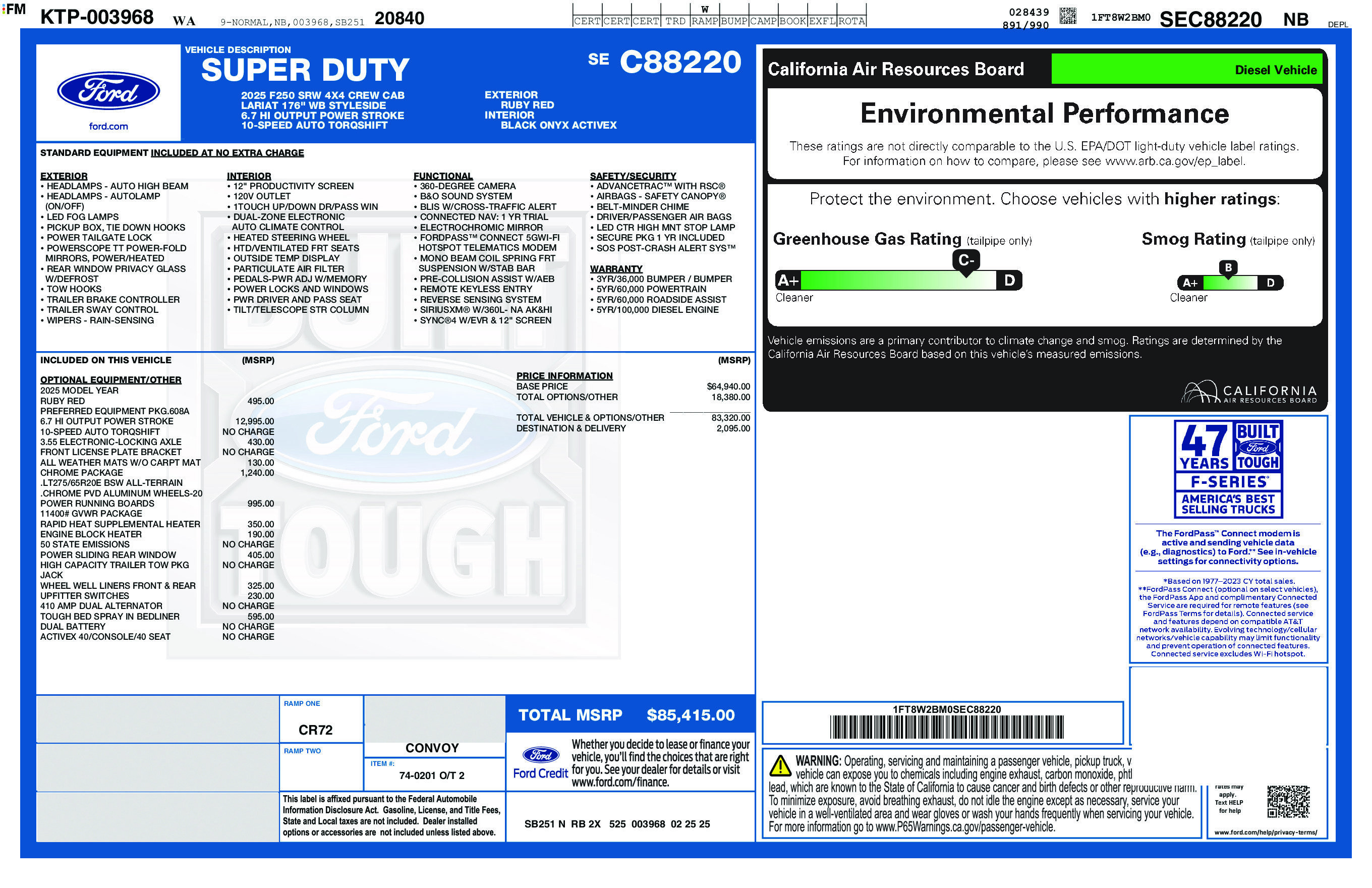 Used 2025 Ford F250 Lariat w/ Chrome Package AWD/4WD image 8