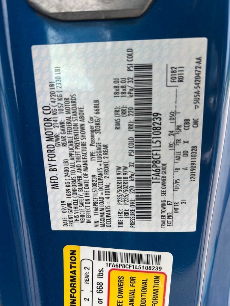 Used 2020 Ford Mustang GT RWD image 24