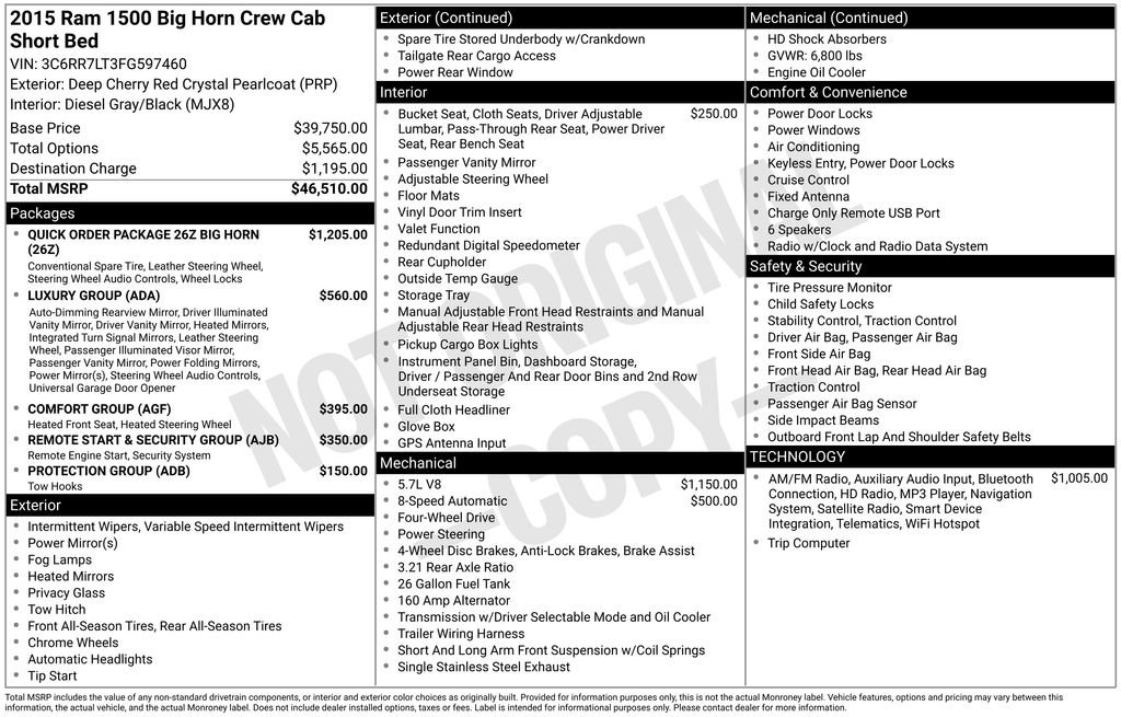 Used 2015 RAM 1500 Big Horn image 6