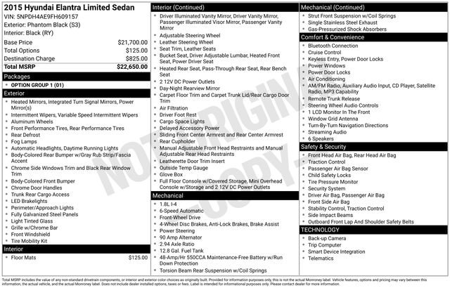 Used 2015 Hyundai Elantra Limited image 26