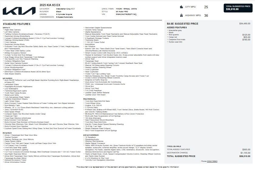 Used 2025 Kia K5 EX image 4
