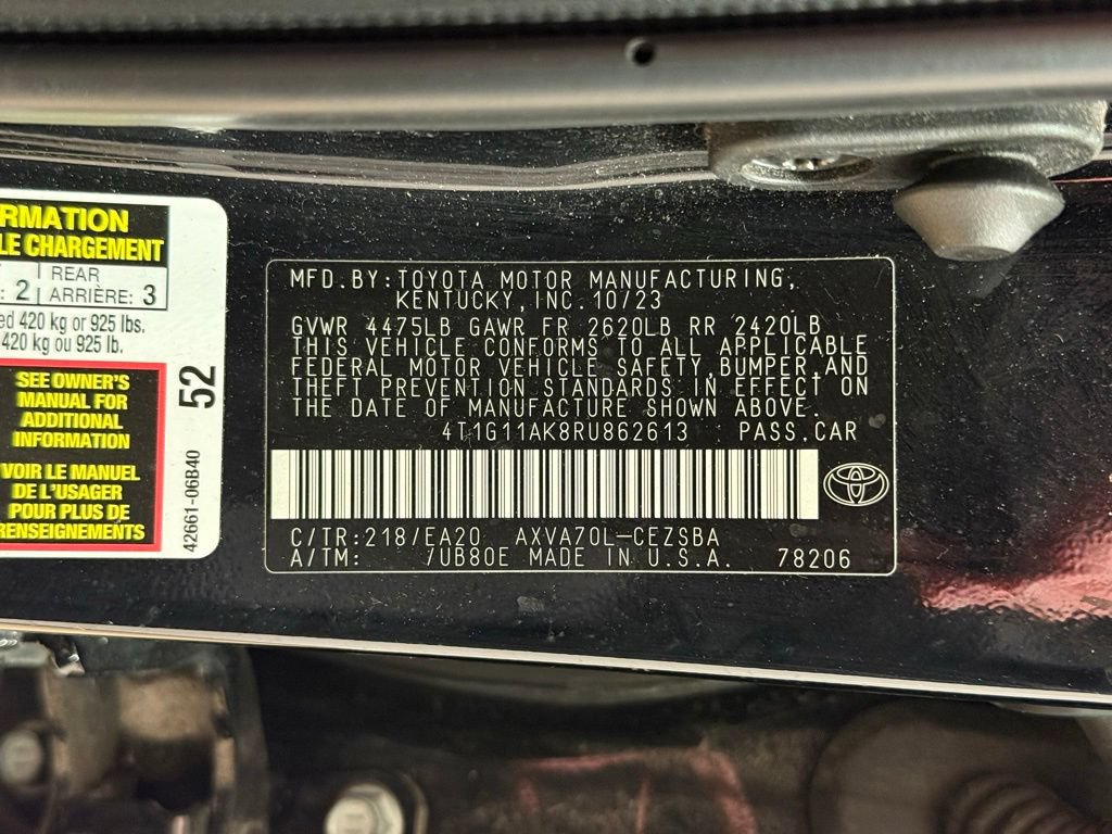 Certified 2024 Toyota Camry SE FWD image 27