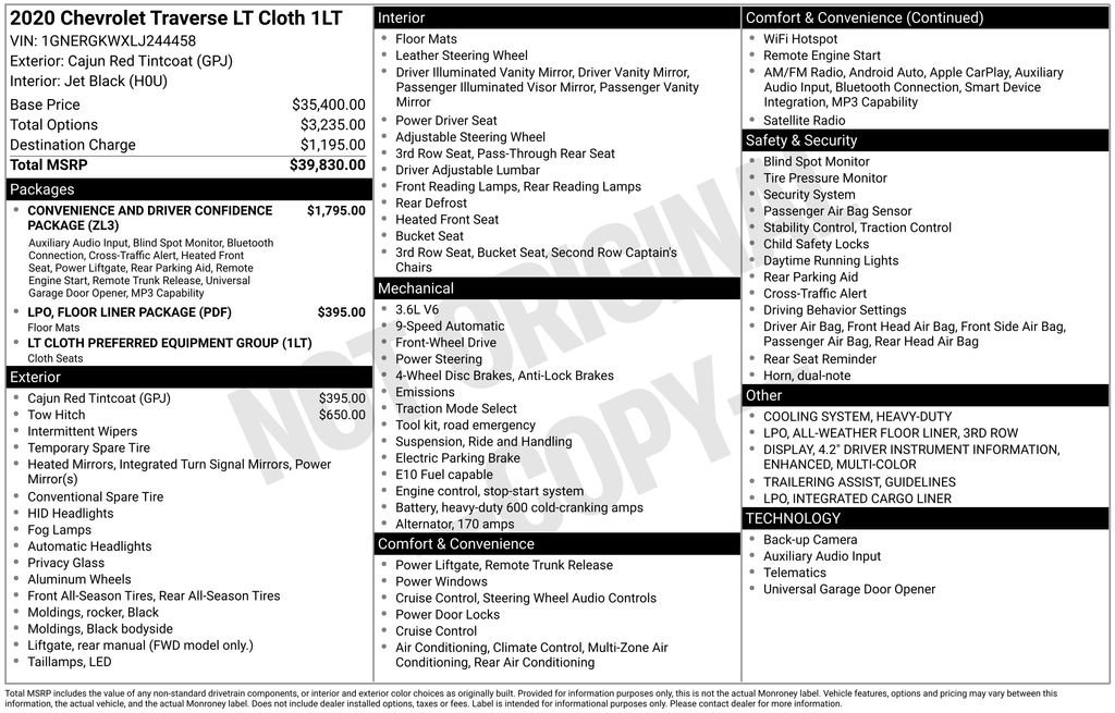 Used 2020 Chevrolet Traverse LT image 11