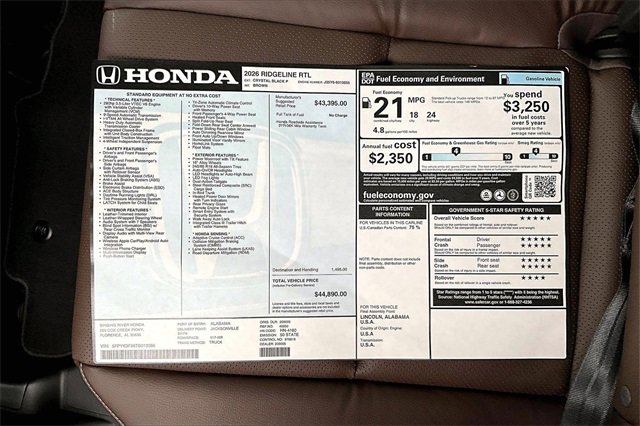 New 2026 Honda Ridgeline RTL image 22