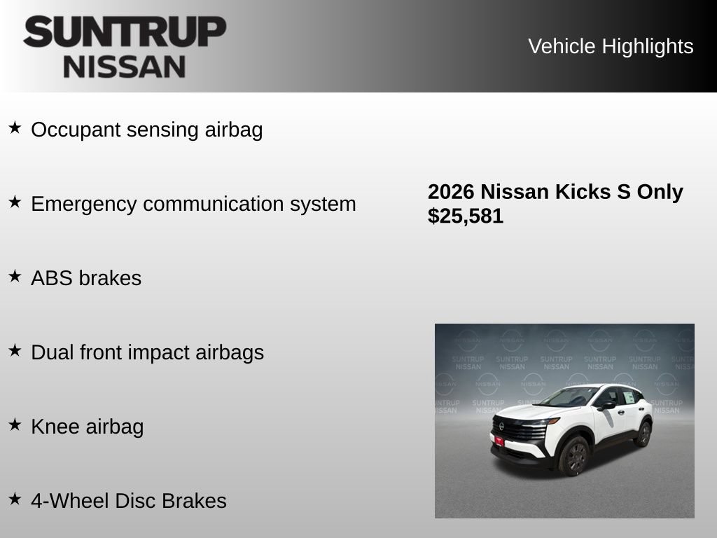 Used 2026 Nissan Kicks S FWD image 23