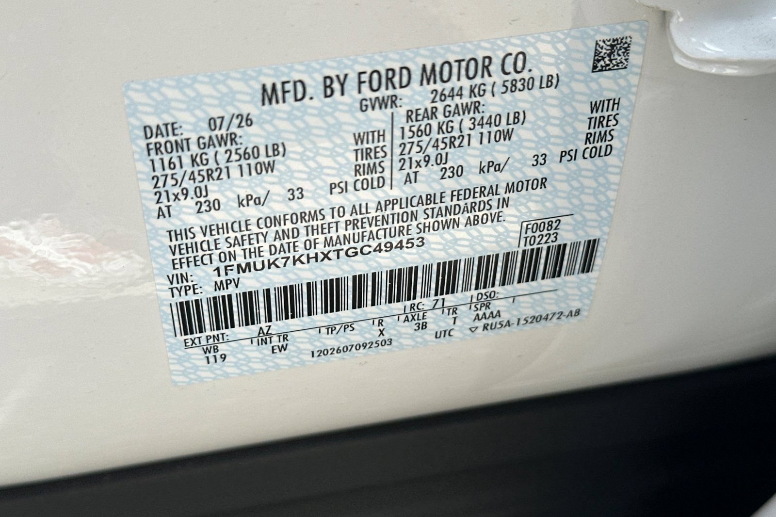 New 2026 Ford Explorer ST-Line w/ ST-Line Street Pack RWD image 29