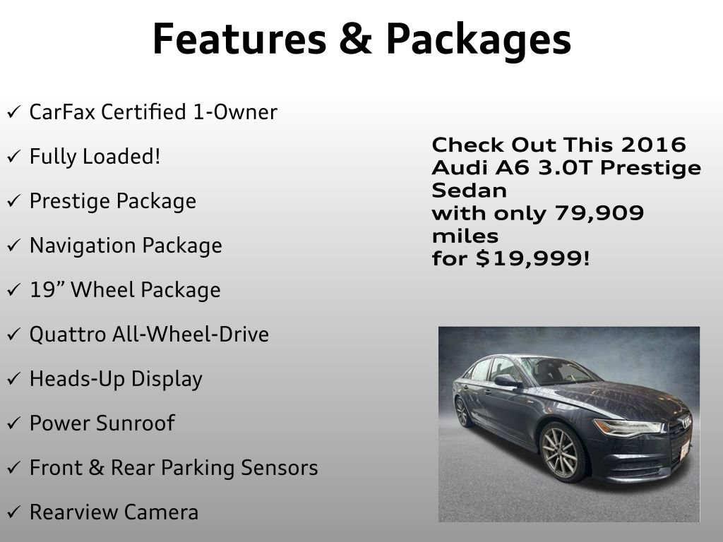 Used 2016 Audi A6 3.0T Prestige AWD/4WD image 4