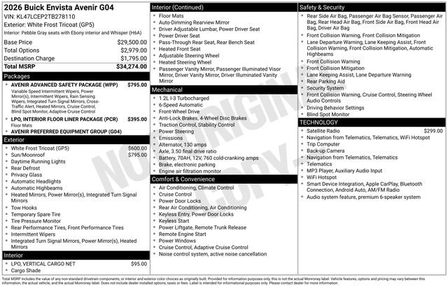 New 2026 Buick Envista Preferred FWD image 24