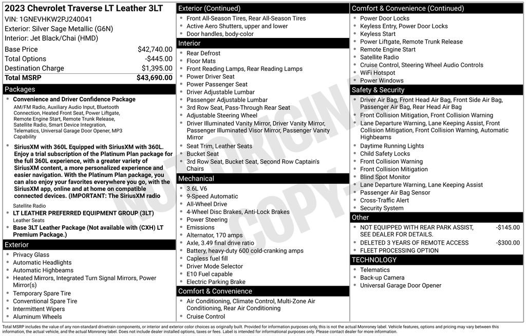 Used 2023 Chevrolet Traverse LT AWD/4WD image 6