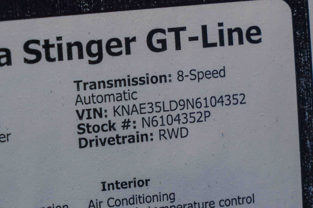 Used 2022 Kia Stinger GT-Line RWD image 28