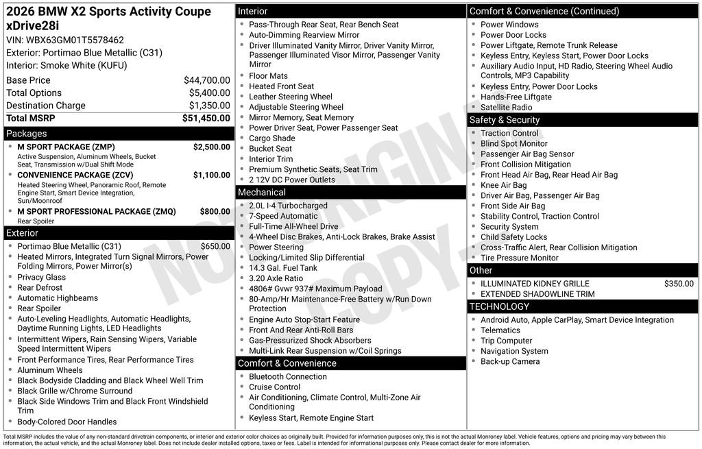 New 2026 BMW X2 xDrive28i AWD/4WD image 26