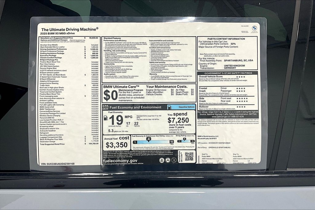 New 2025 BMW X5 M60i AWD/4WD image 15