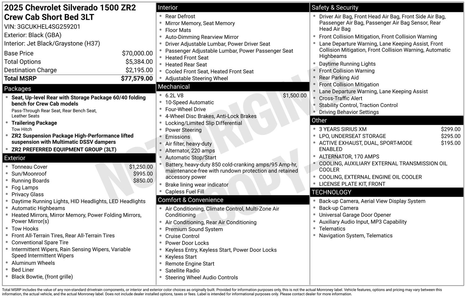 Certified 2025 Chevrolet Silverado 1500 ZR2 AWD/4WD image 37