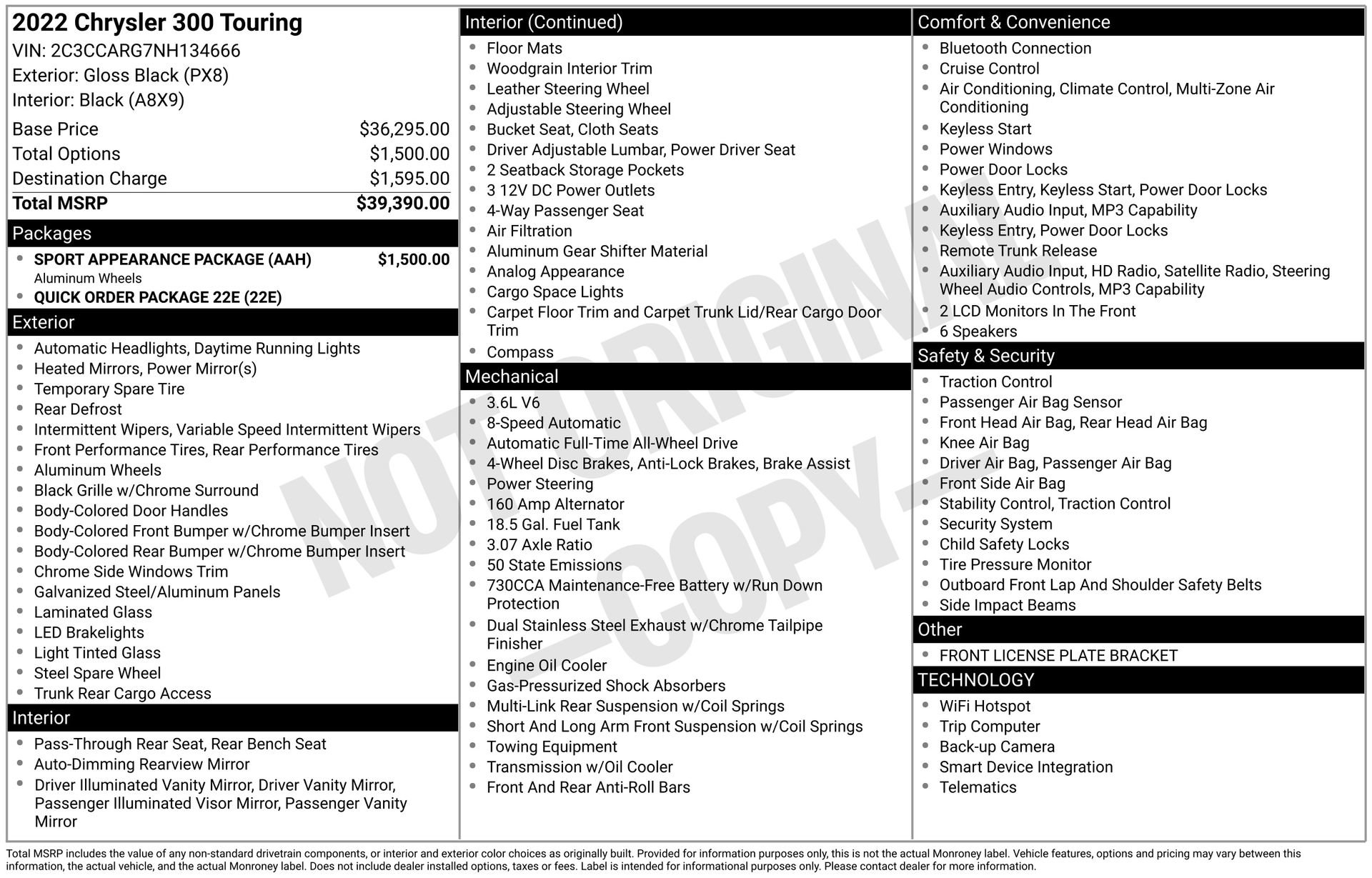 Used 2022 Chrysler 300 Touring w/ Sport Appearance Package image 3