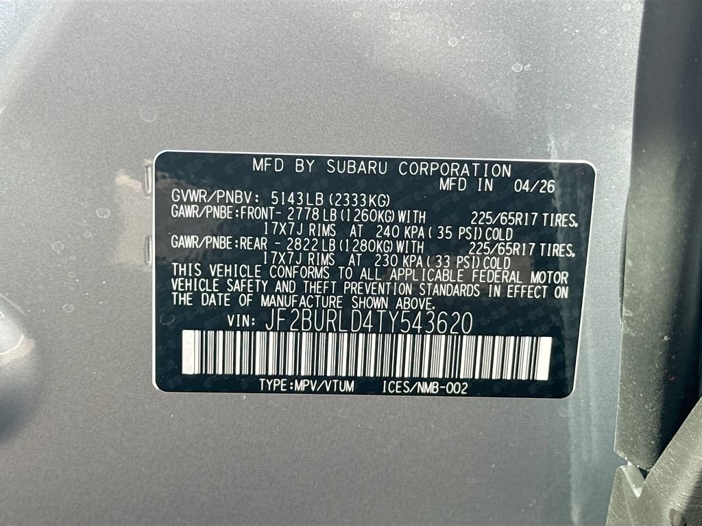 New 2026 Subaru Outback Wilderness AWD/4WD image 30
