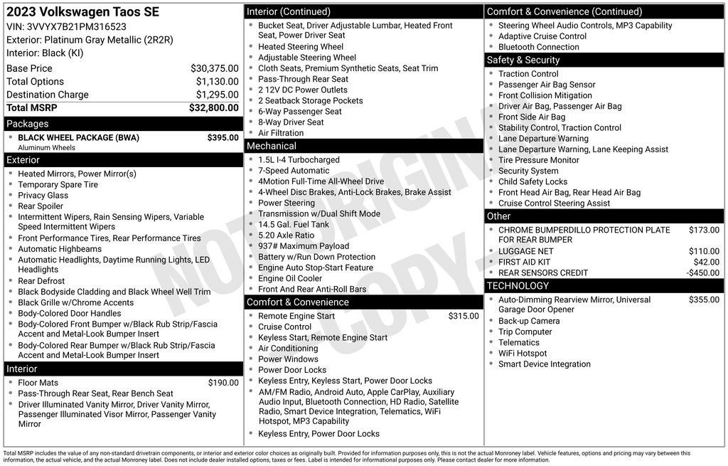 Certified 2023 Volkswagen Taos SE w/ Black Wheel Package AWD/4WD image 29