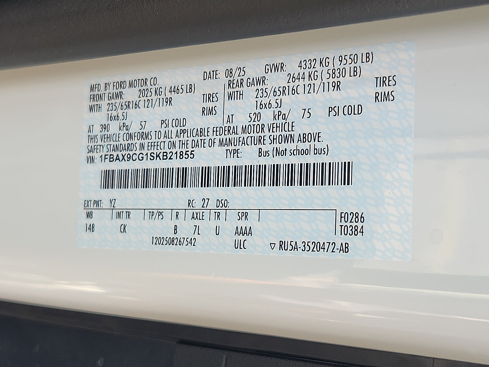 New 2025 Ford Transit 350 XLT AWD/4WD image 16