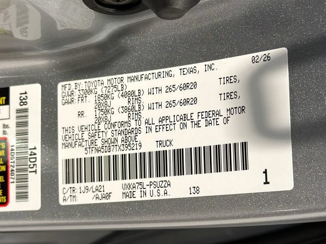 New 2026 Toyota Tundra Platinum AWD/4WD image 26