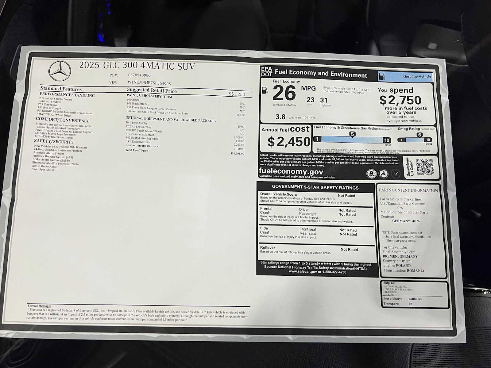 New 2025 Mercedes-Benz GLC 300 4MATIC image 35