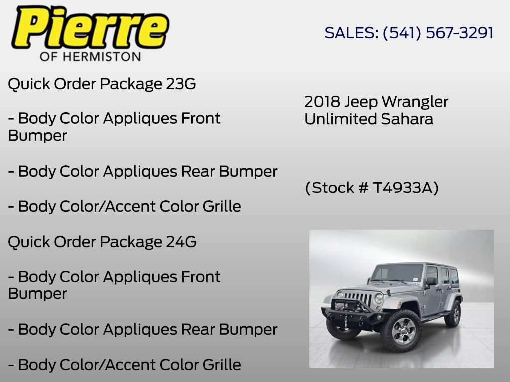 Used 2018 Jeep Wrangler Unlimited Sahara AWD/4WD image 6