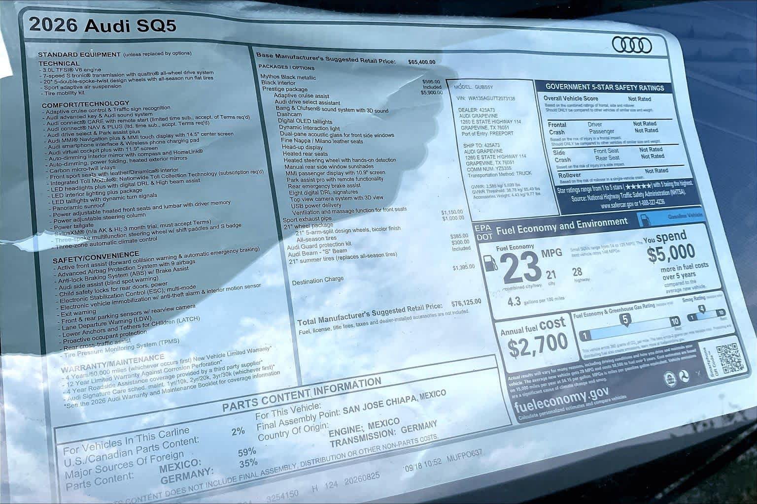 New 2026 Audi SQ5 Prestige AWD/4WD image 19