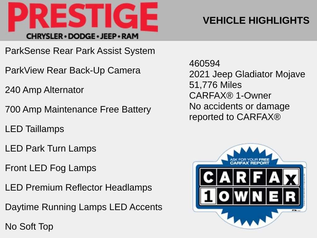 Used 2021 Jeep Gladiator Mojave AWD/4WD image 10