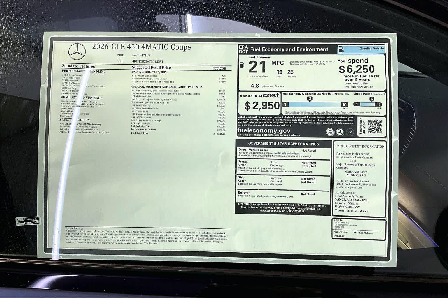 New 2026 Mercedes-Benz GLE 450 4MATIC Coupe image 18