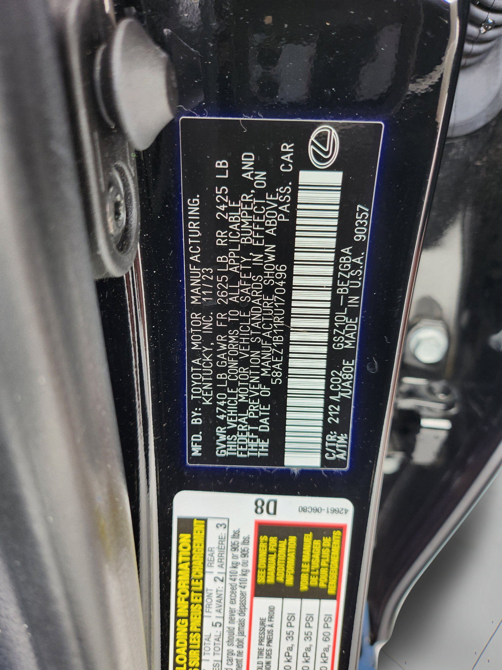 Certified 2024 Lexus ES 350 w/ Technology Package FWD image 31