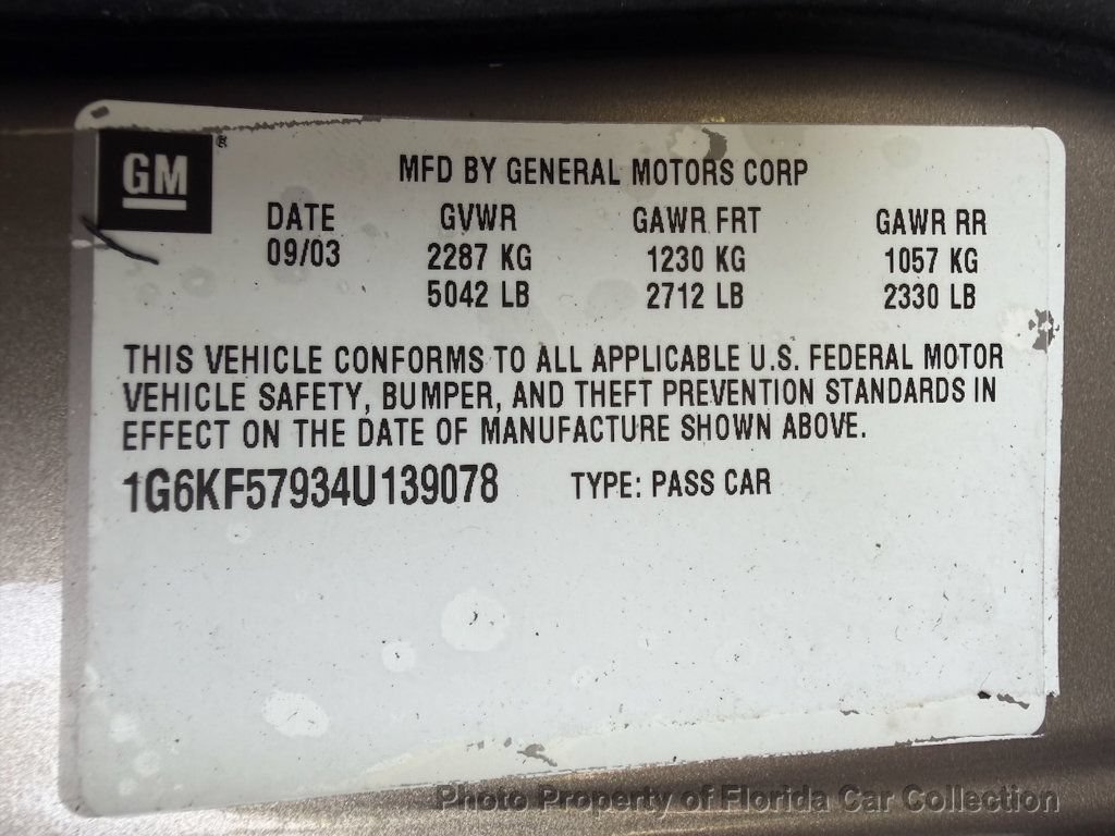 Used 2004 Cadillac De Ville DTS w/ Equipment Group FWD image 90