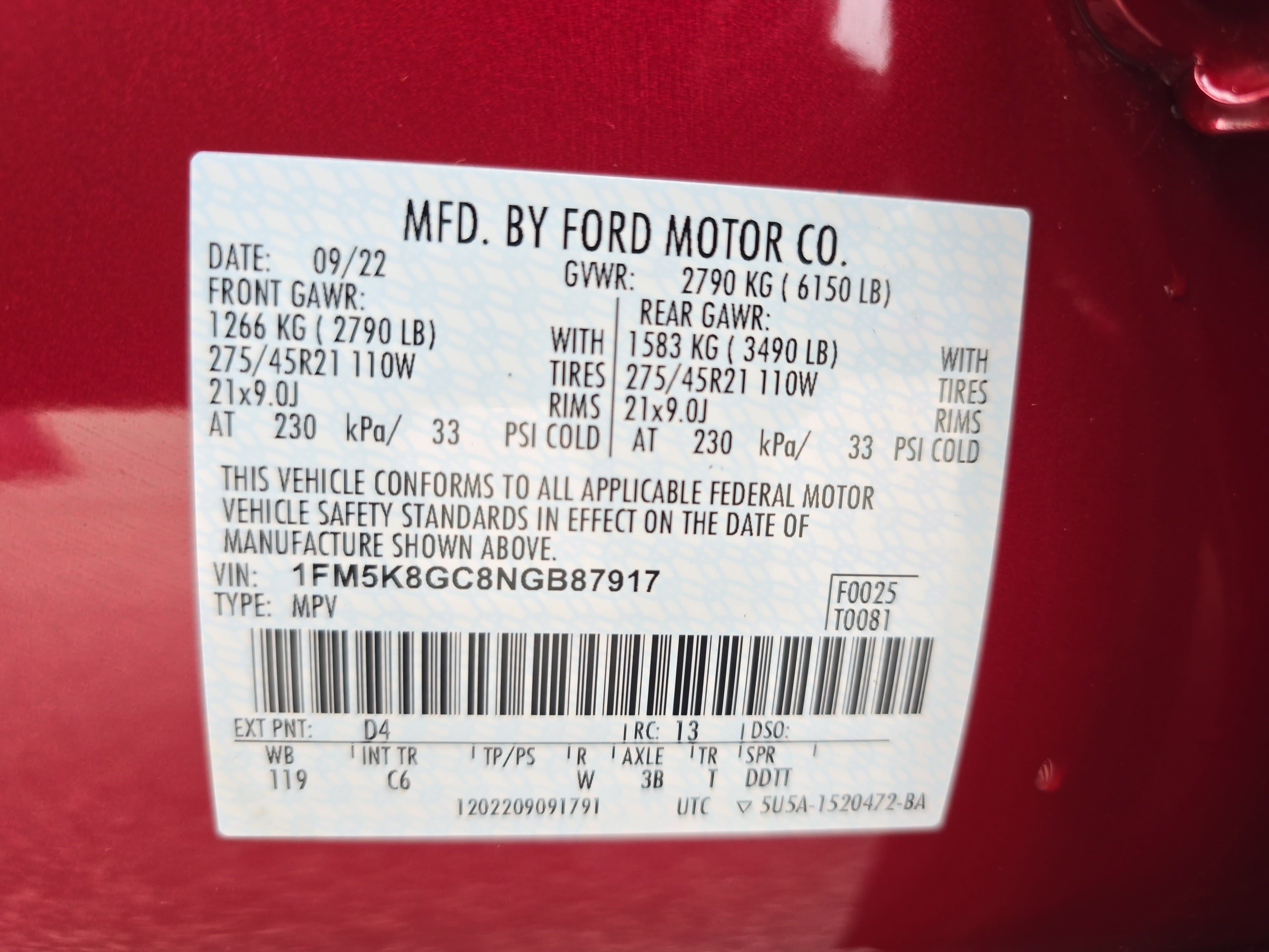 Used 2022 Ford Explorer ST w/ Equipment Group 401A image 34