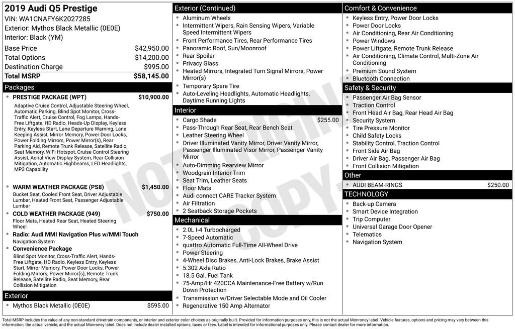 Used 2019 Audi Q5 Prestige w/ Prestige Package image 43