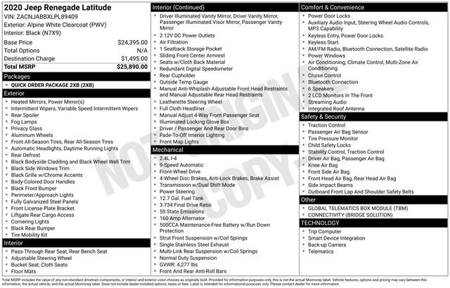 Used 2020 Jeep Renegade Latitude image 7