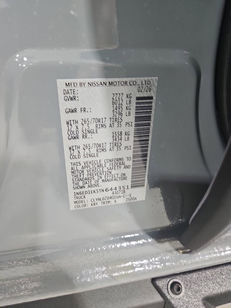 New 2026 Nissan Frontier PRO-4X image 27