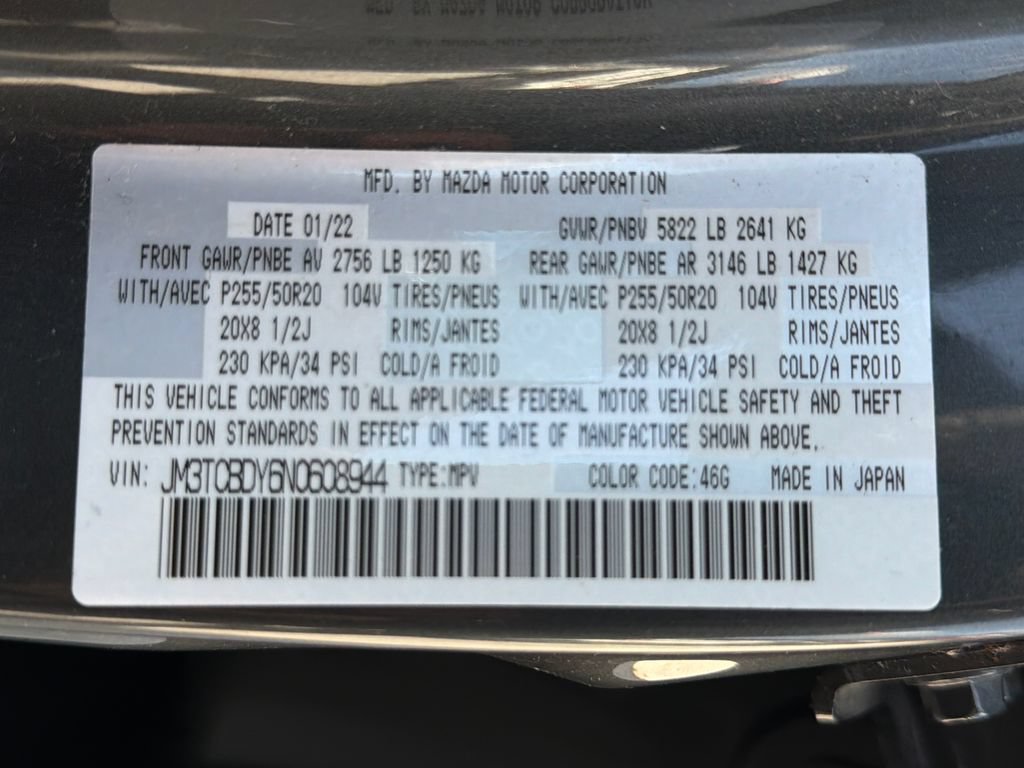 Used 2022 MAZDA CX-9 Grand Touring AWD/4WD image 55