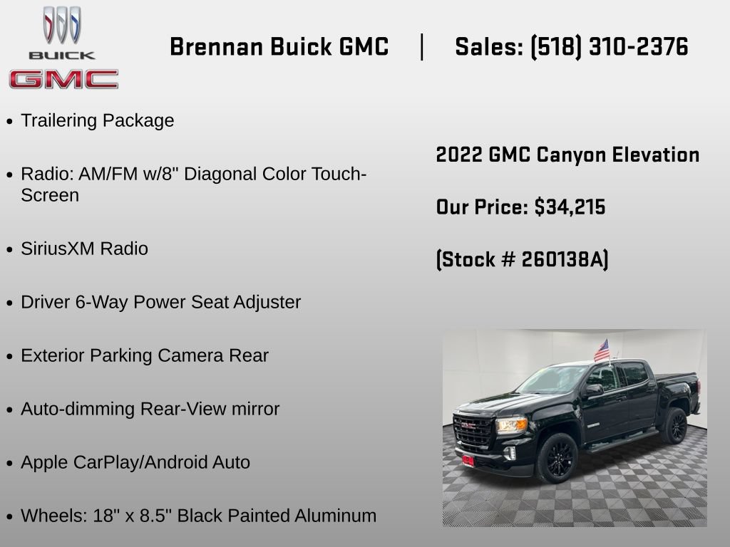 Certified 2022 GMC Canyon Elevation w/ Trailering Package AWD/4WD image 6