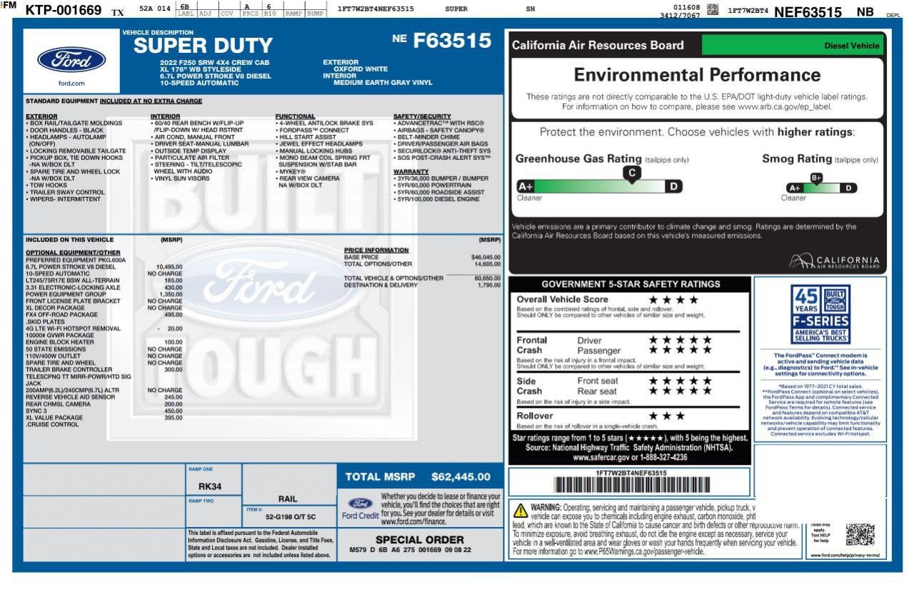 Used 2022 Ford F250 XL w/ Power Equipment Group AWD/4WD image 4