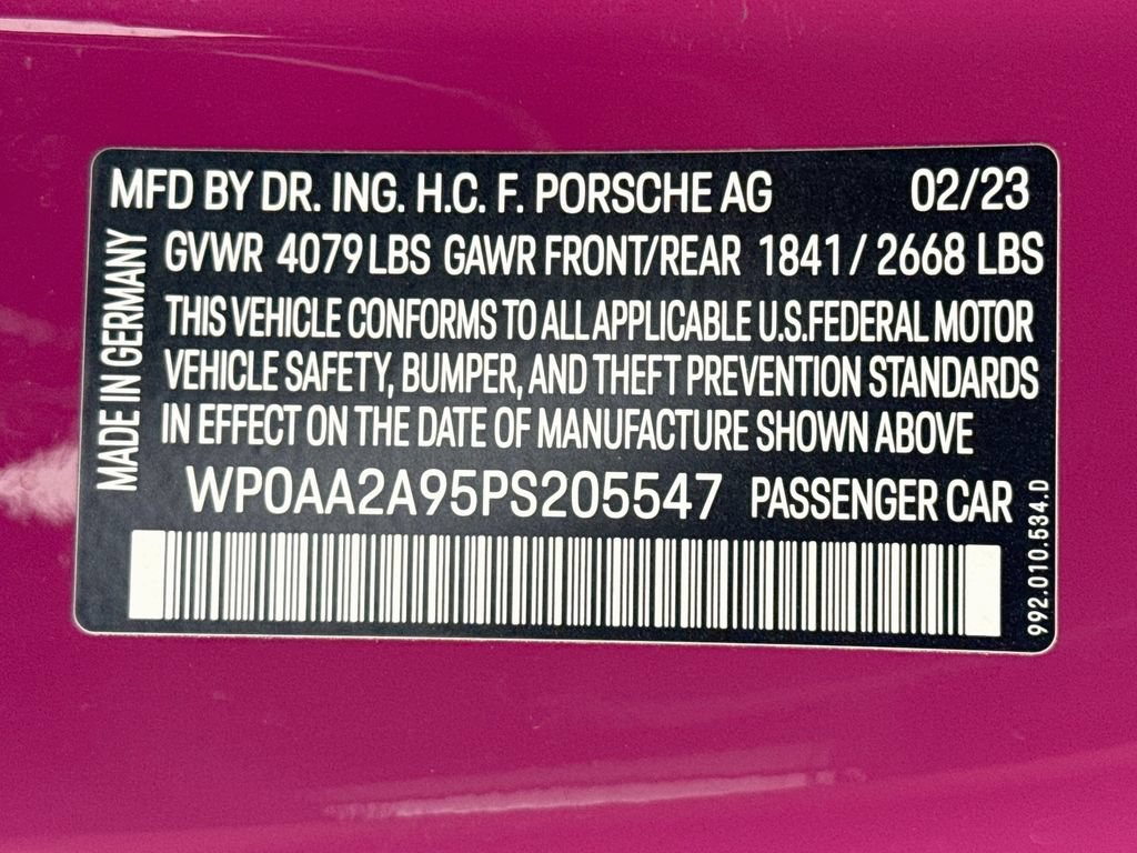 Certified 2023 Porsche 911 Carrera T RWD image 31